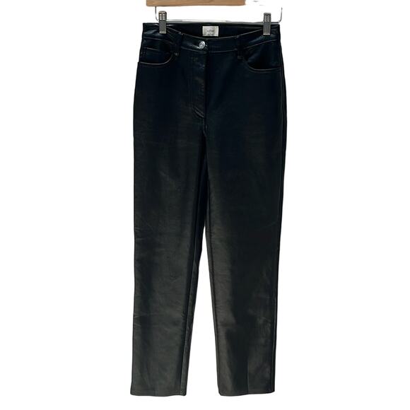 Aritzia Wilfred The Melina Faux Leather Pants size 2 in Black - Picture 1 of 10